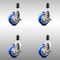 Service Caster 4 Inch 316SS Blue Poly Swivel 1-3/8 Inch Expanding Stem Caster Set Brake SCC SCC-SS316EX20S414-PPUBBLUE-TLB-138-4 - alternate 1